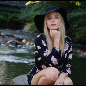 Long sleeve floral romper